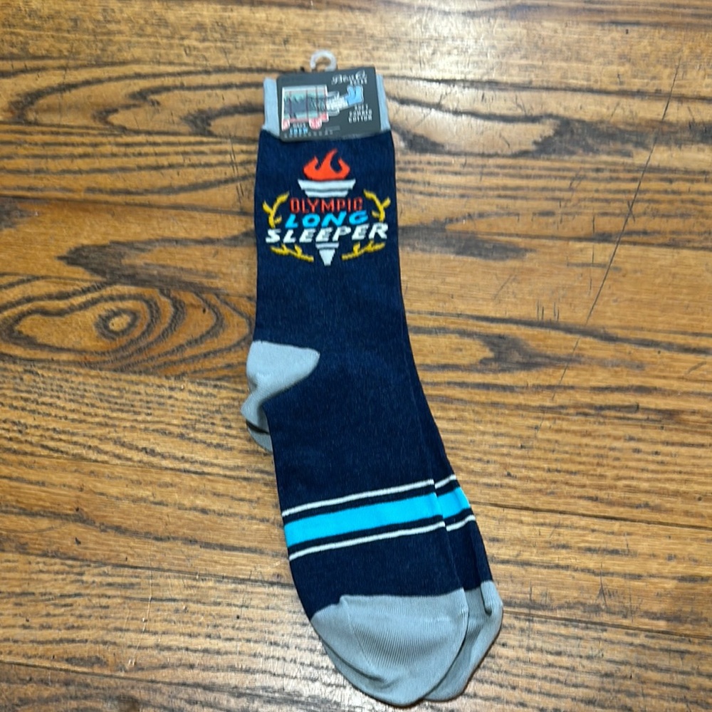 Blue Q Olympic Long Sleeper Men's Blue Socks